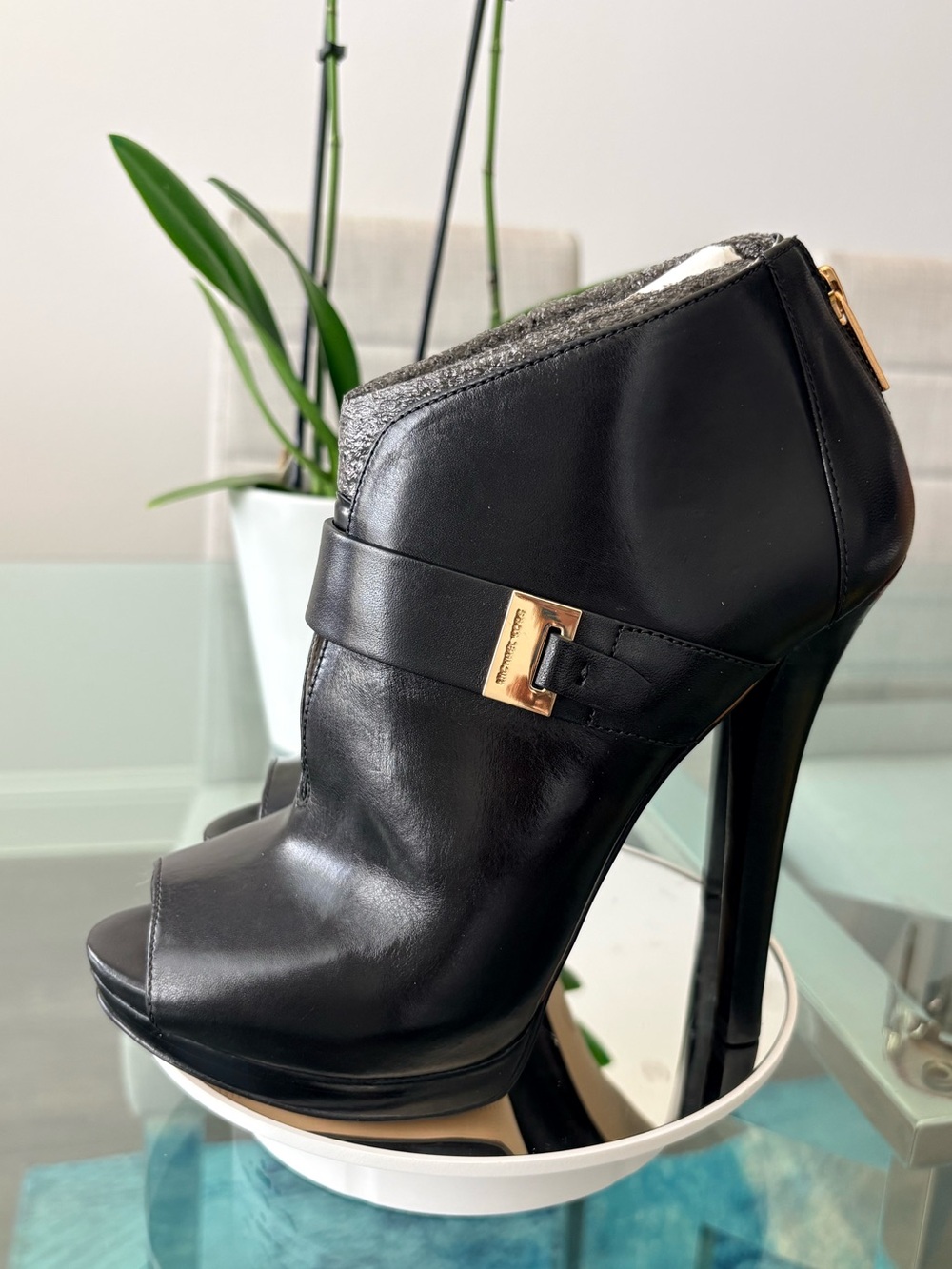 Michael Kors Guiliana Peep-Toe Booties